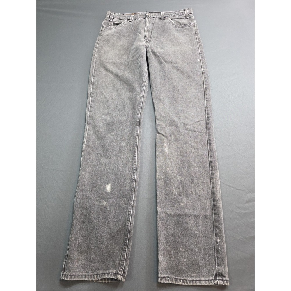 vintage levis 505 36x34 Faded Grey Orange Tab Thrashed Grunge Skate Y2K 90's